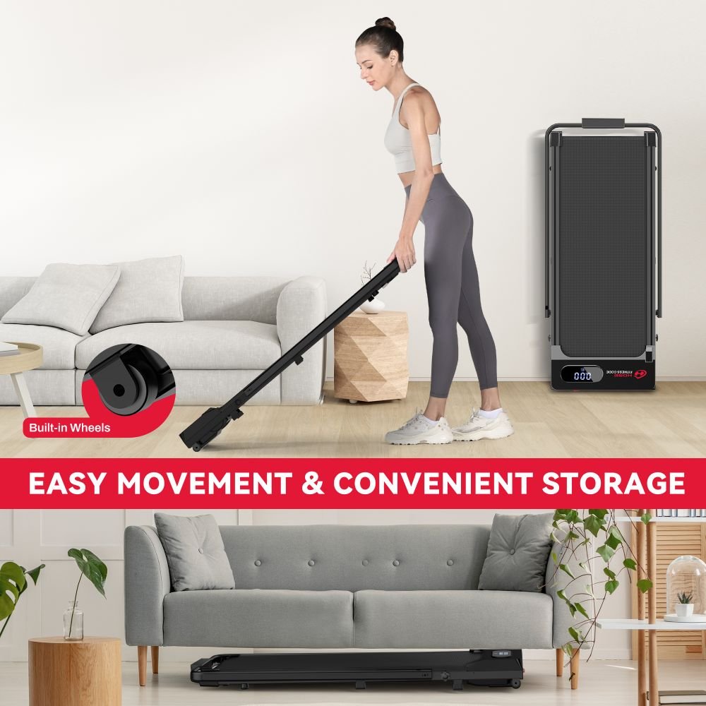 Compact Folding Treadmill S1 - Adjustable Speed 1 - 6 KM/H for Convenient Home Workouts - Walking Pad IE - Ireland