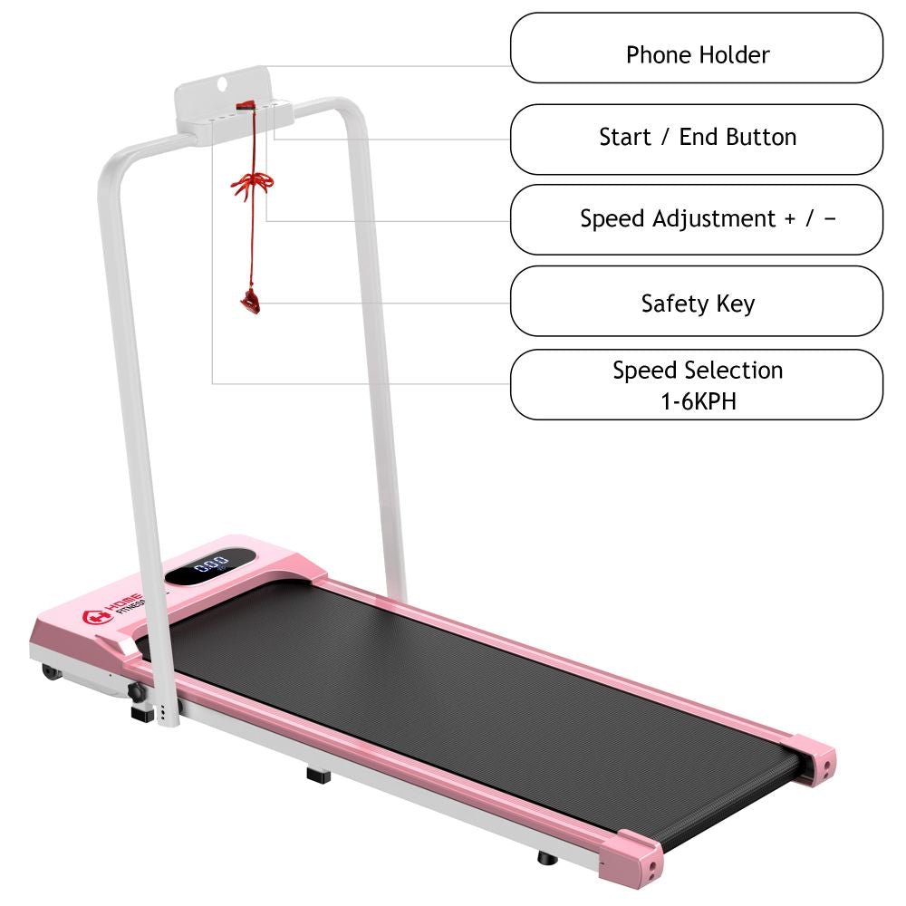Compact Folding Treadmill S1 - Adjustable Speed 1 - 6 KM/H for Convenient Home Workouts - Walking Pad IE - Ireland