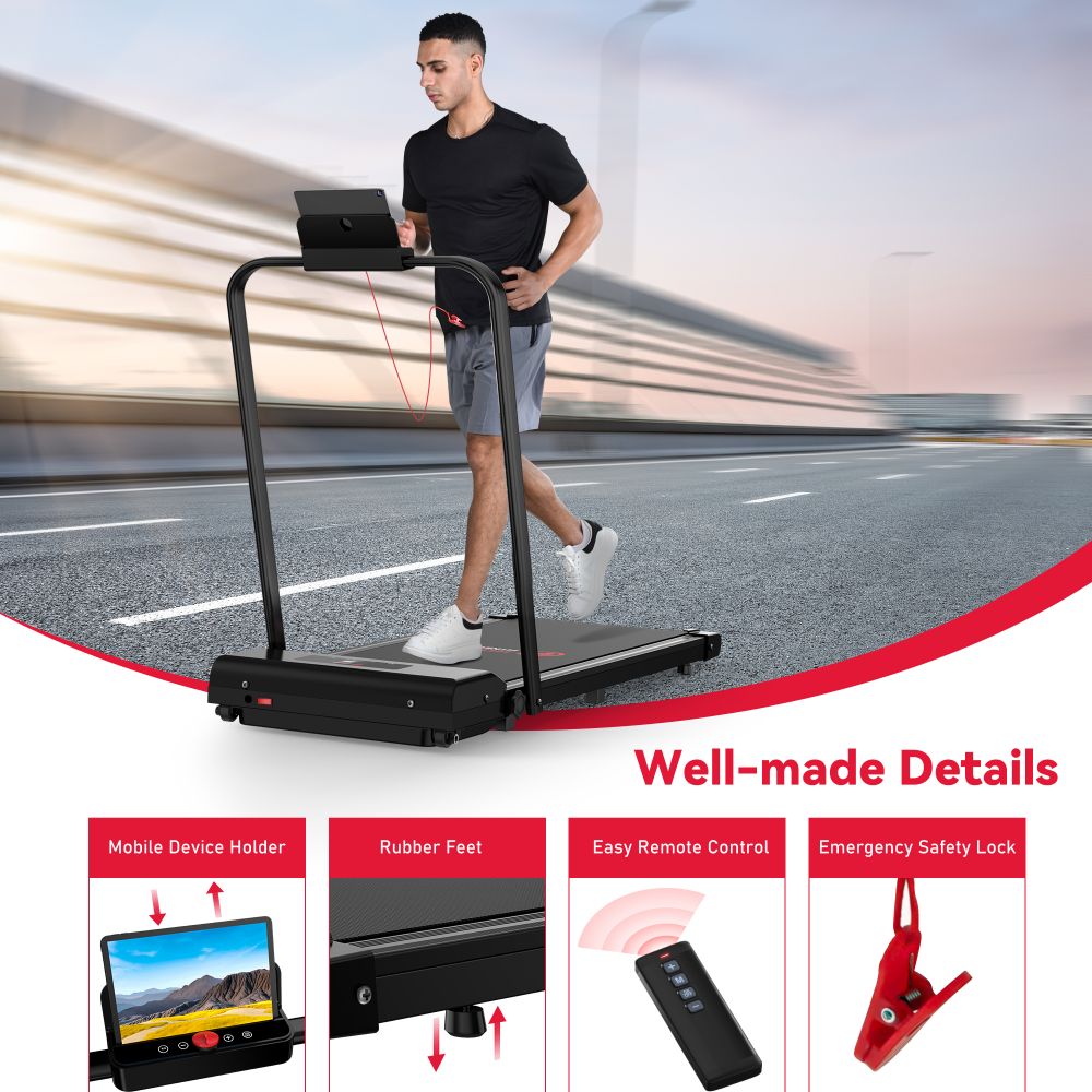 Compact C1 Folding Treadmill - Adjustable Speed 1 - 10 KM/H for Your Home Workout - Walking Pad IE - Ireland