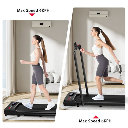 Compact Folding Treadmill S1 - Adjustable Speed 1 - 6 KM/H for Convenient Home Workouts - Walking Pad IE - Ireland